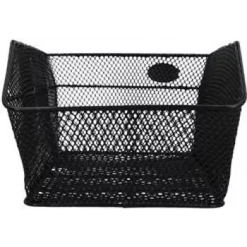 Bicycle Basket FISCHER School Black — tool-free attachment, front handlebar mounting
