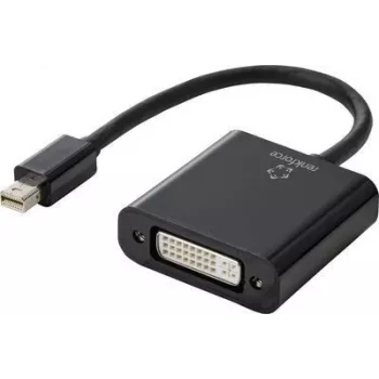 Renkforce RF-4769258 DisplayPort / DVI Adapter [1x Mini-DisplayPort Plug - 1x DVI-Socket 24+5pol.] Black PVC Jacket 15.00 cm (RF-4769258)