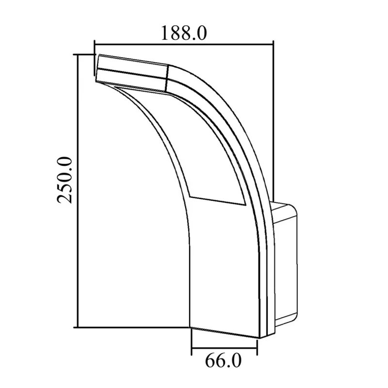 Wall light MACLEAN MCE343 LED modern design, outdoor fascia fixture, model MCE343 B