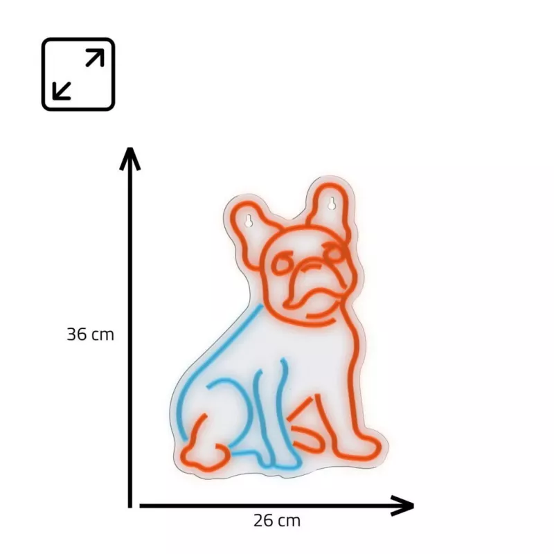 Neon Lights Dog MANTA SNL68MT French Bulldog style decorative neon sign