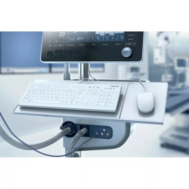 Contour Design Active Key Contour QuickClean Medical Keyboard Removable Cover Full-Size Wired White DE C8112