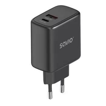 Outdoor Charger SAVIO LA-06/B USB Type-C 30W Power Delivery 1x USB-C Black, 5–20V, 3A/9V, 3A/5V, 3A/12V, 2.1A