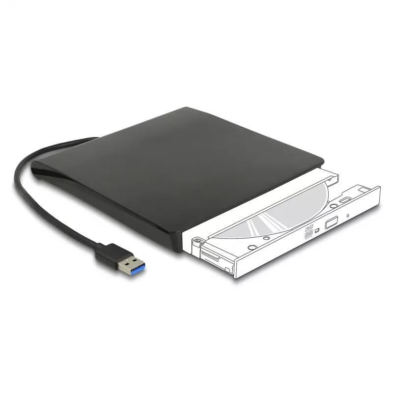 HDD enclosure DeLOCK 42636 Black 5.25 inch Micro SATA 5 Gbit/s