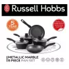 Five-piece Russell Hobbs pan set Metallic Marble RH02814EU7 — nonstick coating, assorted sizes