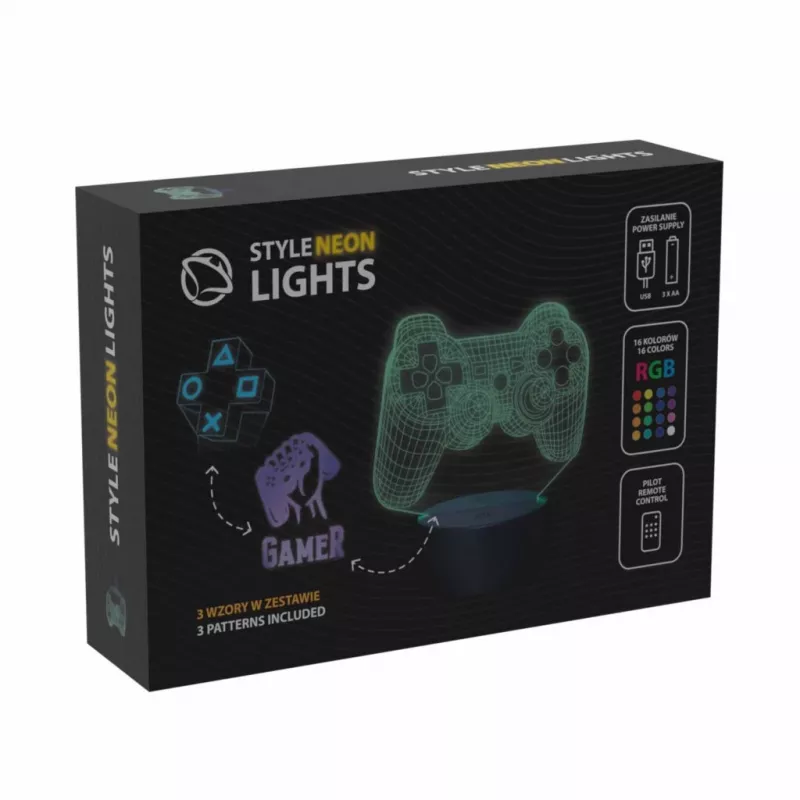 Table LED lamp MANTA SNL122RGB RGB 3D light decoration, color-changing RGB, USB powered