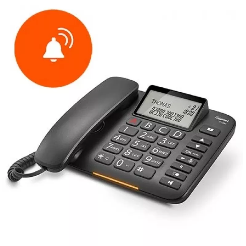 Gigaset DL380 Corded Phone, Black