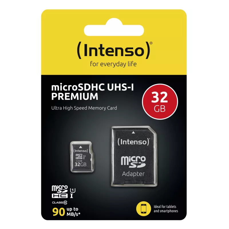 Flash Memory Intenso 32GB microSDHC UHS-I Class 10