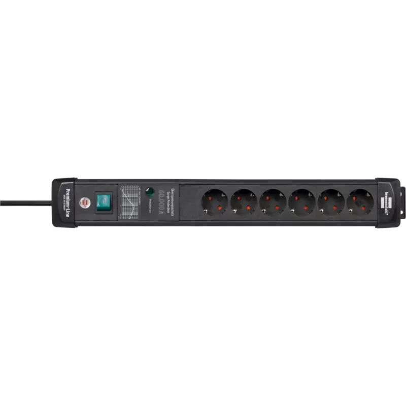 Power Extension Brennenstuhl 1951160402 5m 6 AC Outlets Indoor Black