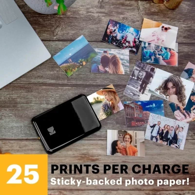 Kodak STEP Instant Mobile Photo printer Colour ZINK 2x3'' 1 ppm, Bluetooth, Black