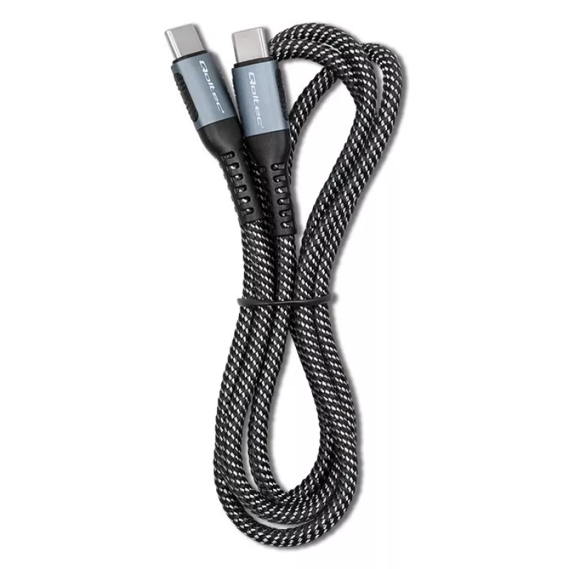 Qoltec Cable USB 2.0 Type C USB 2.0 Type C 100W Qc 3.0 Pd 1m Black