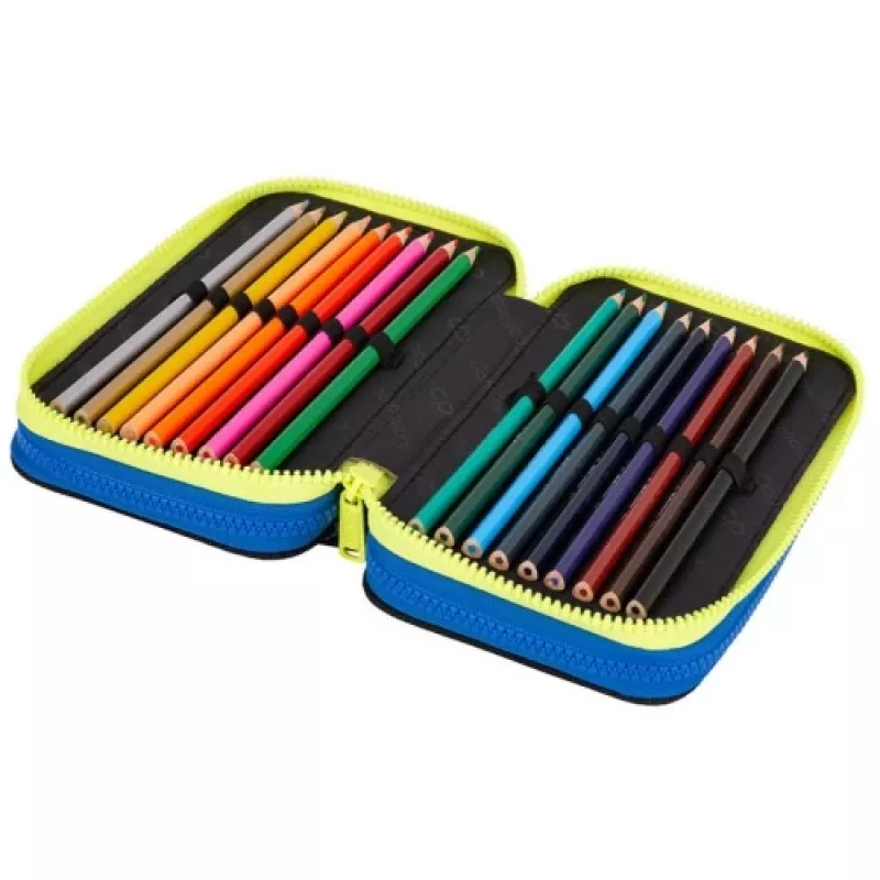 Pencil case CoolPack Jumper 3 ATLANTIS F067828 — triple-decker school pencil case