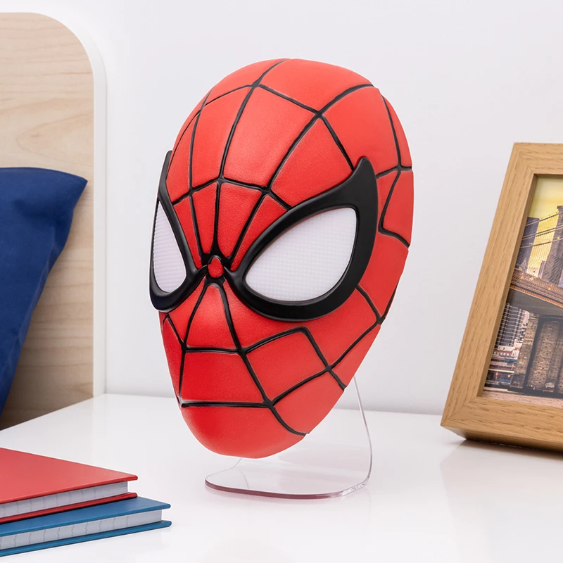 Table lamp Paladone Spiderman Mask Light — themed Spiderman mask design, USB powered LED, compact bedside lamp