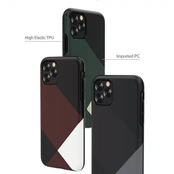 Protective phone case Devia Simple style grid for iPhone 11 Pro, red