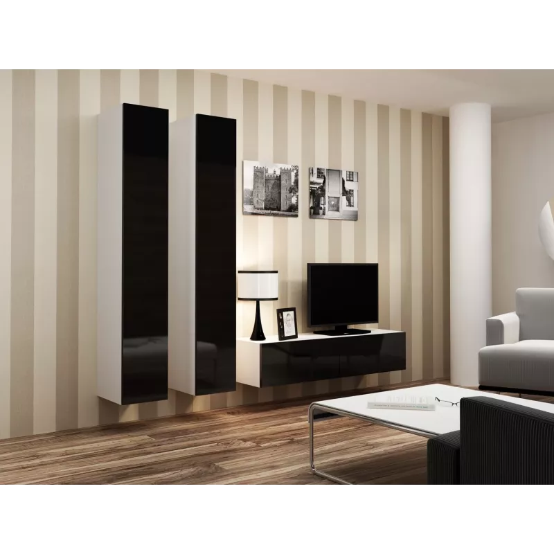 Cama TV stand VIGO 140 30/140/40 white/black gloss