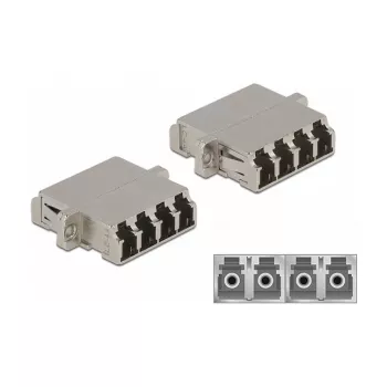 Optical Fiber Coupler DeLOCK LC Quad female to LC Quad female Single-mode