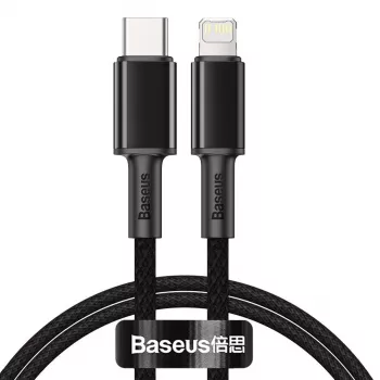 Baseus High Density Braided Cable Type-C to Lightning, PD, 20W, 1m (Black)