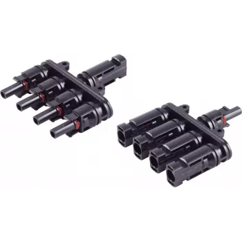 shiverpeaks ®-PV4 T-Adapter Set, 4/1, IP68, 1.5kV, black (BS02-21014)