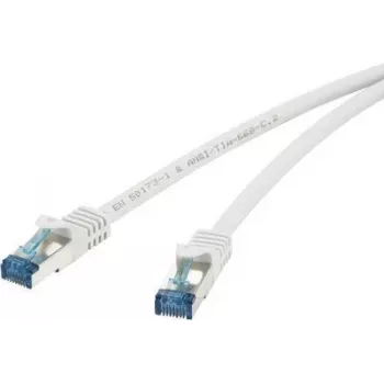Network cable Renkforce RJ45 CAT 6a S/FTP 0.25 m Grey