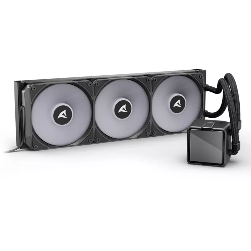 All-in-One Liquid CPU Cooler Sharkoon S100 ARGB – 360 mm Radiator, Black