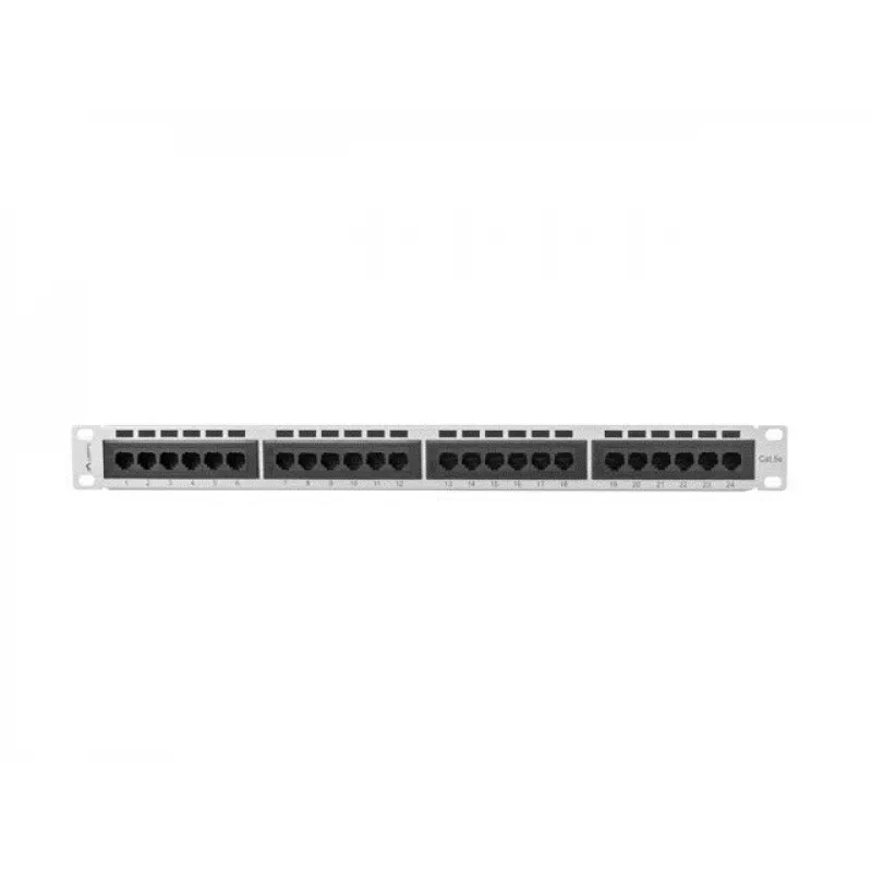 Lanberg PPU5-1024-S 24-Port Cat.5e UTP Patch Panel 1U 19 inch Grey RAL7035