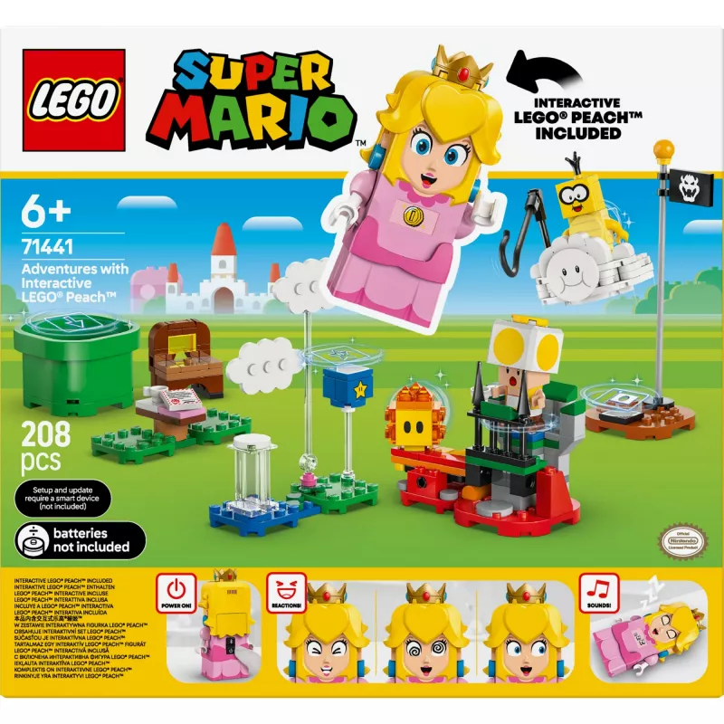 Construction Toy LEGO 71441 Super Mario Interactive LEGO Peach figure set, compatible LEGO system