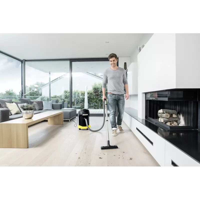 Dry Vacuum Cleaner Karcher AD 4 Premium — 17 L, 600 W, bagless, metal hose, chrome tube