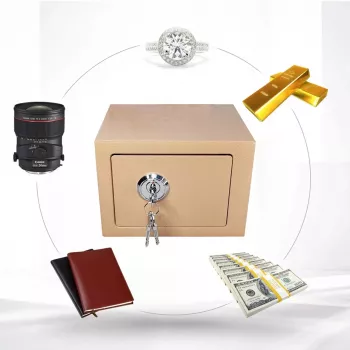 Key box Extralink S-404 home office gold — wall-mountable key safe, compact lockbox
