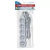 Power extension ESPERANZA ELK207W — 1.5 m cable, 5 Type E AC outlets, indoor, 220–250V