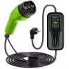 Qoltec 52465 Mobile charger for EV 2-in-1 Type2 with regulation | 3.5kW | 230V | LCD | Portable | Wallbox | 5m