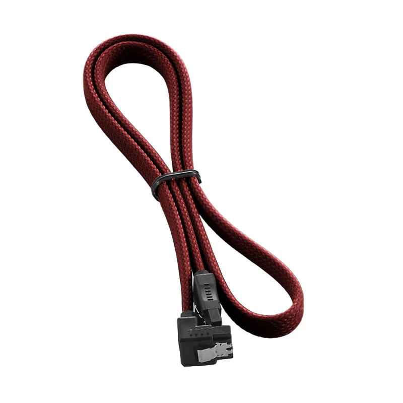 CableMod ModMesh - SATA-Cable - Serial ATA 150/300/600 - SATA (W) right-angled to SATA (W) - 60cm - Blood Red (CM-CAB-RSAT-N60KBR-R)