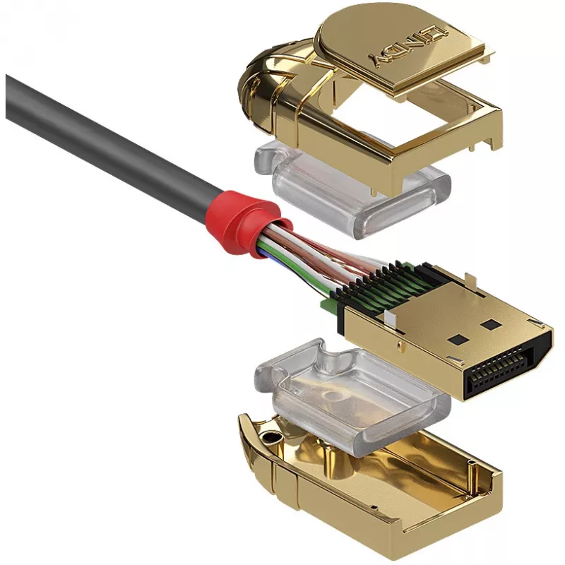 Lindy 10m DisplayPort 1.2 Cable, Gold Line