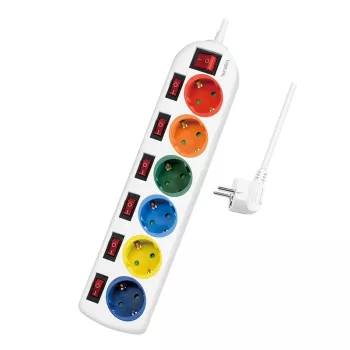 Power Extension LogiLink LPS259 1.5 m 6 AC Outlets Indoor White