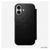 Folio phone case Nomad Modern Leather Folio for Apple, fits up to 16 cm (6.3 inch) screens, Black