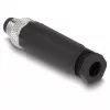 DeLOCK M8 Connector A-coded 4 pin male screw connection Black