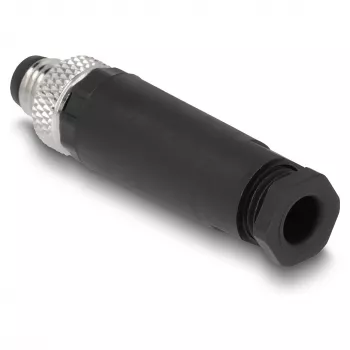 DeLOCK M8 Connector A-coded 4 pin male screw connection Black