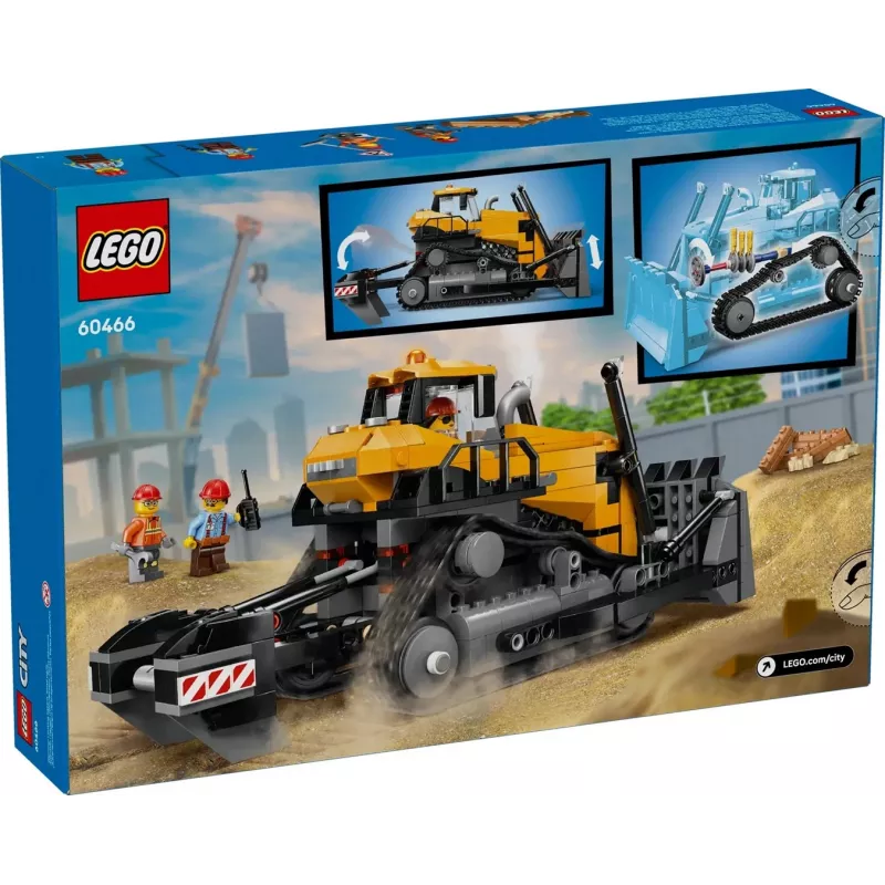 Toy construction bulldozer LEGO 60466, City series, 682 pieces, 3 minifigures, recommended age 8+, size 120×240×130 mm
