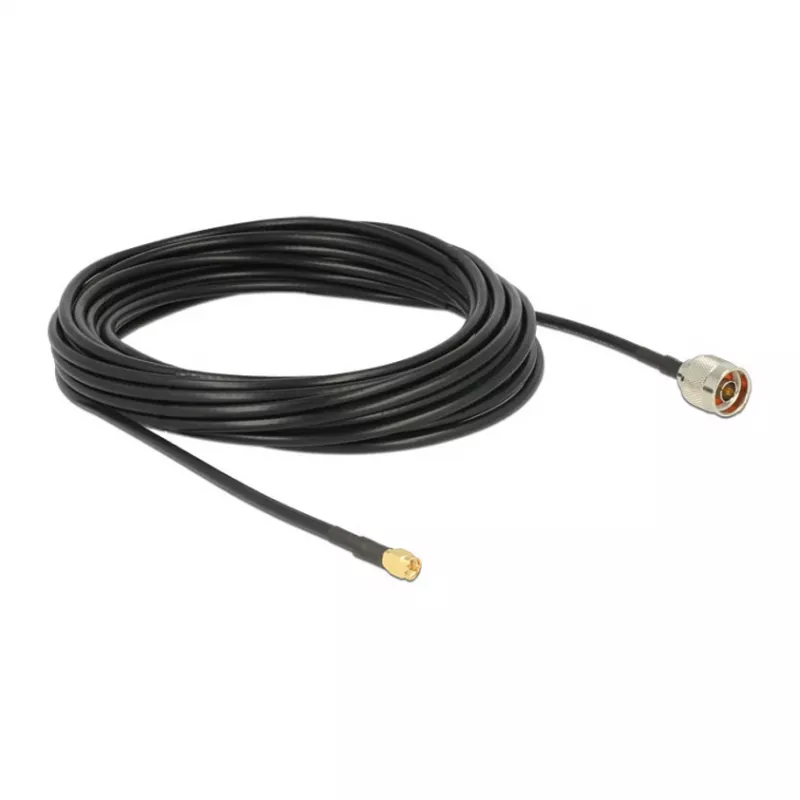 Coaxial Cable DeLOCK 89466 10m N plug SMA plug Black