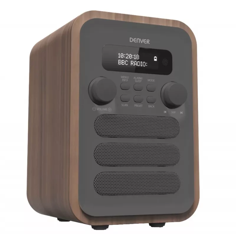Denver DAB-48GREY Personal Digital Grey, Wood