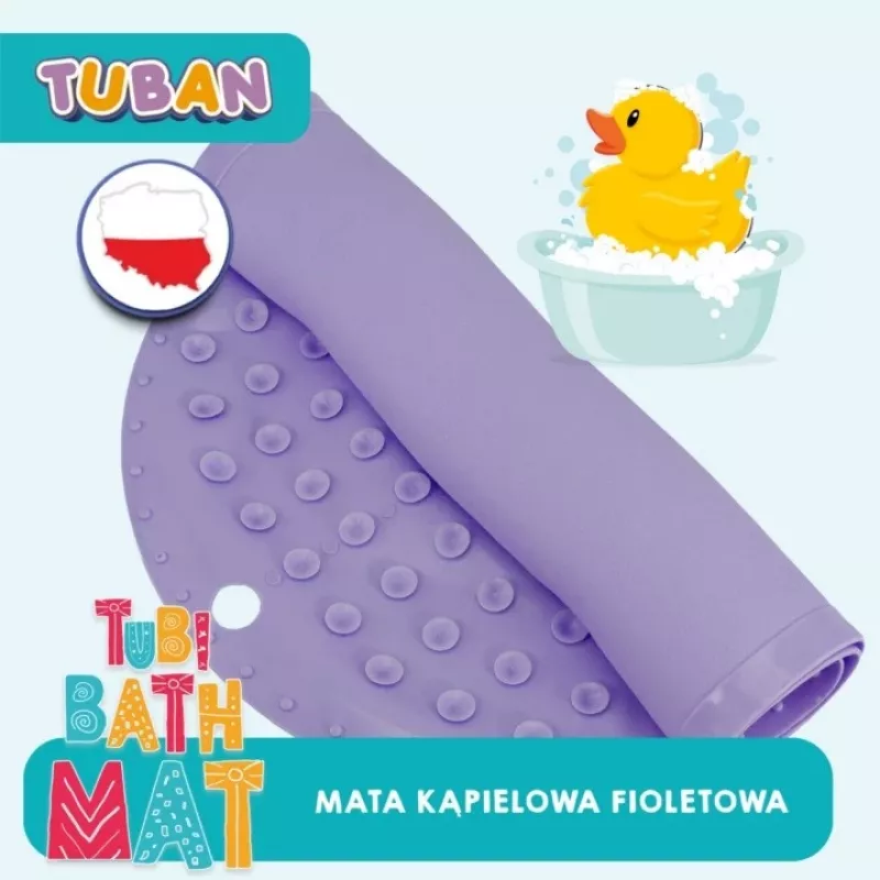 Anti-slip bath mat purple