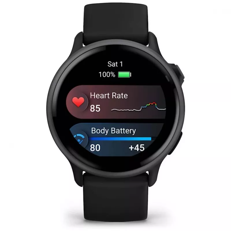 Garmin vívoactive 6 3.05 cm (1.2) AMOLED 42 mm Digital 390 x 390 pixels Touchscreen Black Wi-Fi GPS (satellite)
