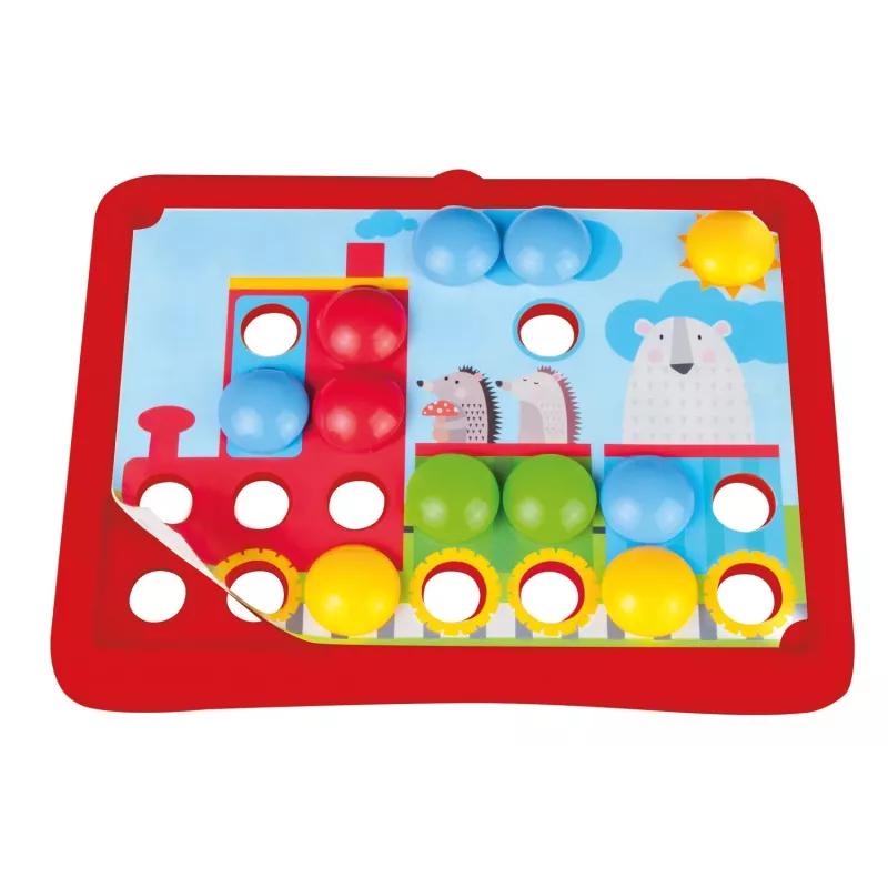 Educational mosaic set Lena My First Mozaic Traffic model 35633 — peg board pieces for vehicle-themed pictures