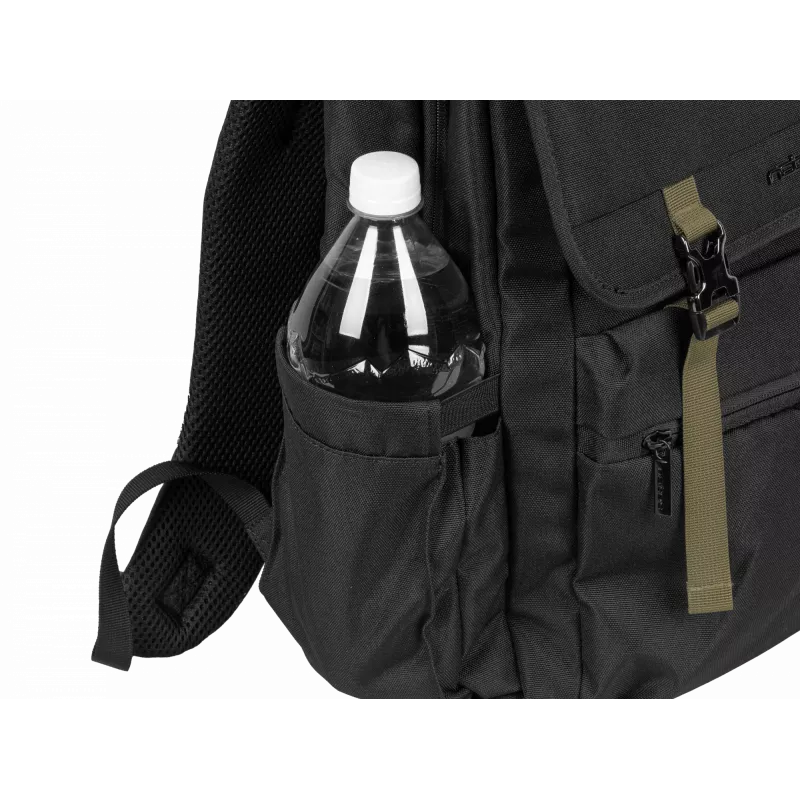 Backpack NATEC Niala Hunter Green 39.6 cm 15.6 inch Black 1 compartment 2 front pockets