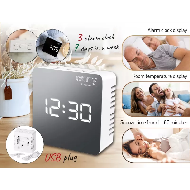 Alarm Clock Camry CR 1150w Alarm function White