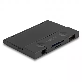 Card Reader DeLOCK 91014 USB 3.2 Gen 1 Type-A/Type-C Black MicroSD SD