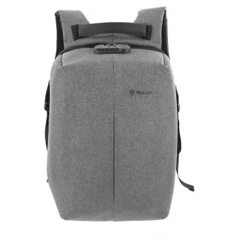 Notebook backpack Tellur 15.6 Antitheft V2 with USB port, gray