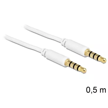 Audio cable 3.5mm DeLOCK 83439 0.5m White