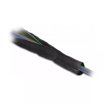 EMV Abschirmgeflechtschlauch mit Klettverschluss hitzebeständig 1 m x 20 mm schwarz