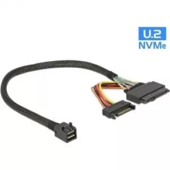 SAS Cable DeLOCK 84823 0.3m Black