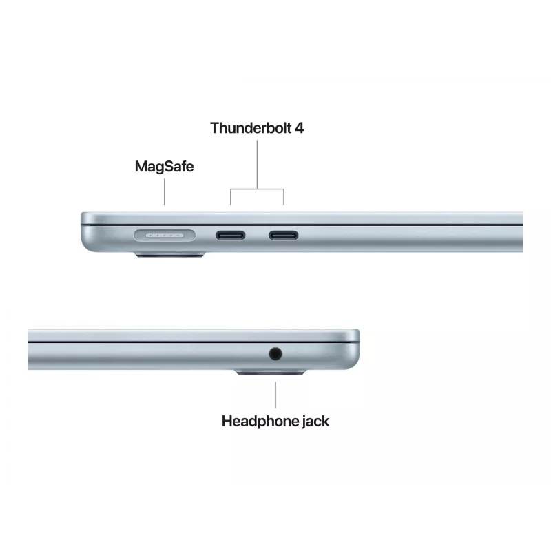 MacBook Air 13, Sky Blue, M4 (10-CPU/10-GPU), 16GB, 512GB, German, 35W Dual USB-C Port Power Adapter, MC6U4D/A
