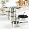 Cookware set Salter BW06746EU7 — Stainless steel 5-piece set with lids